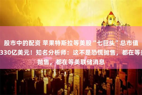 股市中的配资 苹果特斯拉等美股“七巨头”总市值一夜蒸发2330亿美元!知名分析师:这不是恐慌抛售,都在等美联储消息